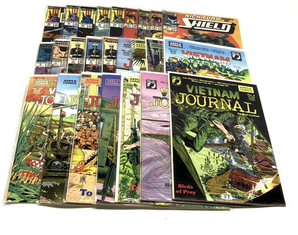 War Comic Book Lot Marvel & Apple 1980s-90s The Nam Vietnam Journal SHIELD