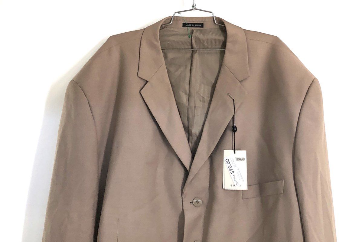 Giorgio Ferraro Men's Taupe Firenche 4-Button Blazer Suit Jacket Sz 60 NWT