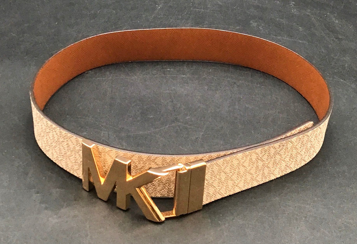 Michael Kors Women's Brown Signature Print Belt - One Size