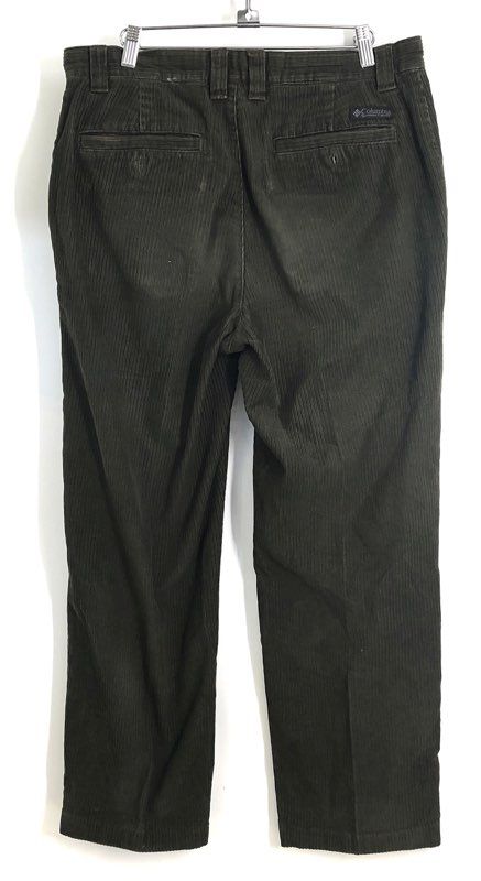 Columbia Men's Olive Green Corduroy Straight Leg Casual Pants Sz 32x30