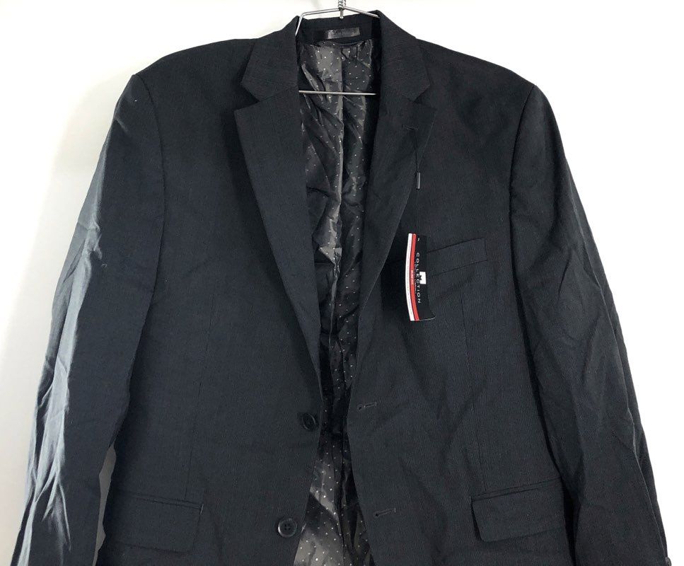 Michael Strahan Men's Charcoal Gray Slim Fit Wool Blend Suit Jacket Sz 40S NWT