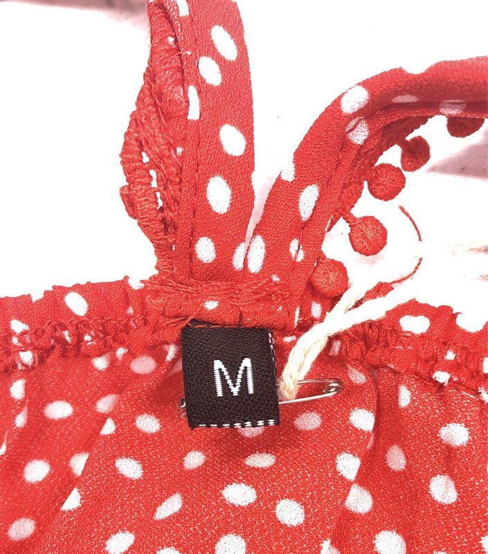 Bahia Women's Red Polka Dot Talia Beach Maxi Dress Ruffle Lace Up NWT Size M