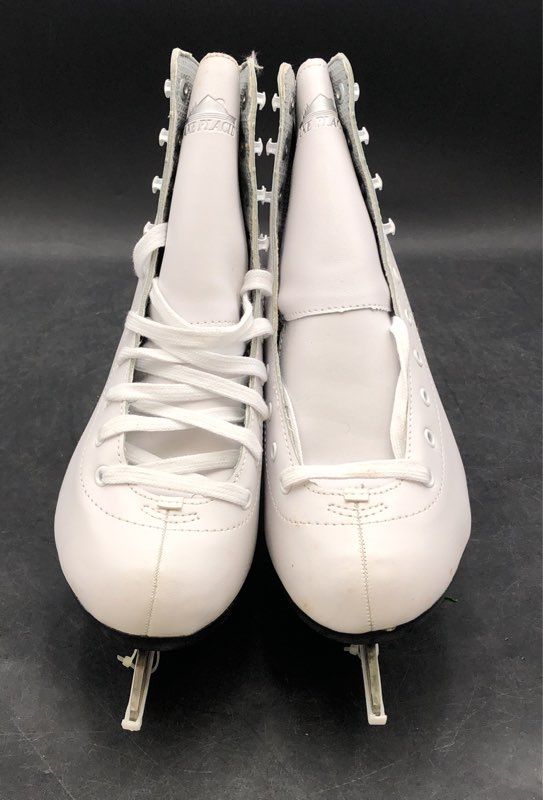Lake Placid Glider 4000 Figure Ice Skates White Size 10 Blade Guards