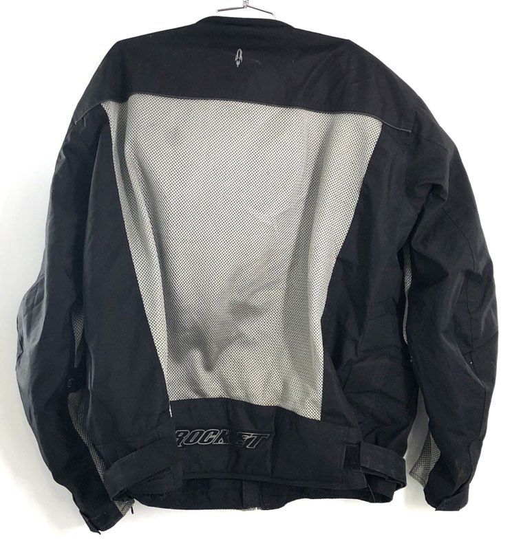 Joe Rocket Men's Phoenix Mesh Motorcycle Jacket Black Silver Sz 3XL