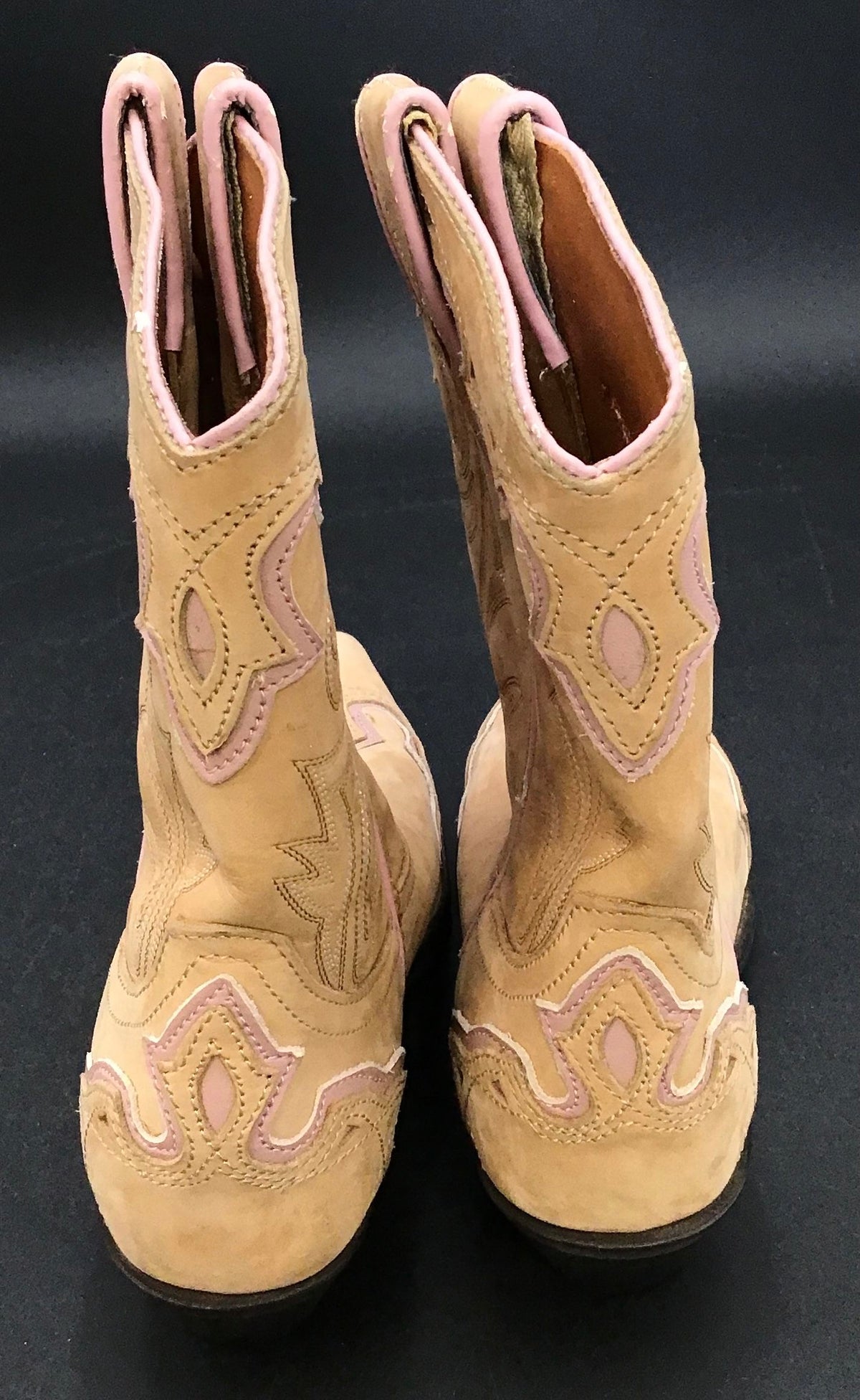 Women&#39;s Tan Leather Cowboy Western Boots - Size 8M