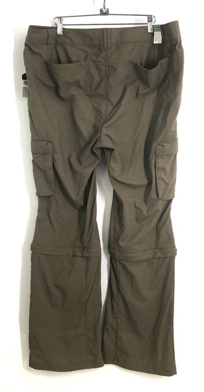 REI Women's Convertible Hiking Pants Olive Green Cargo Zip-Off Sz 16 NWT