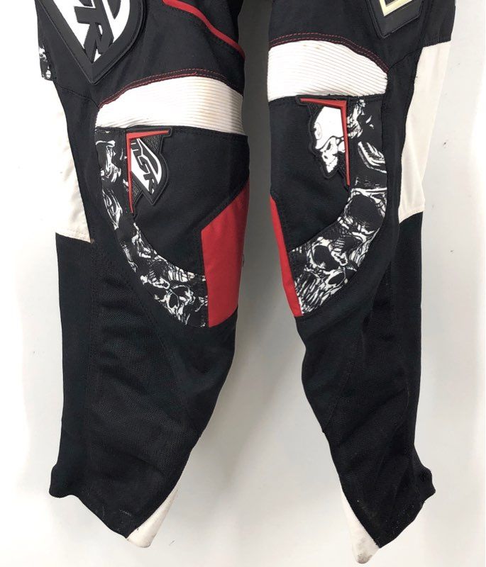 Metal Mulisha Men's Black Skull Print Polyester Blend Riding Pants - Size 30