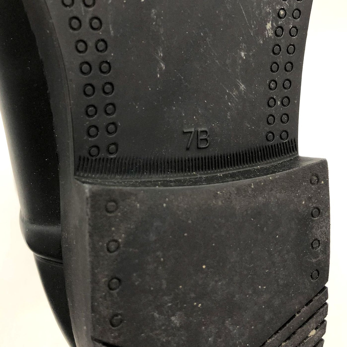 Tory Burch Women's Black Rubber/Leather Rain Boots w/ Logo Detail - Sz 7B (+COA)