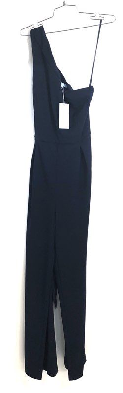 Antonio Melani Women's Carlos One Shoulder Jumpsuit Navy Blue Size 10 NWT