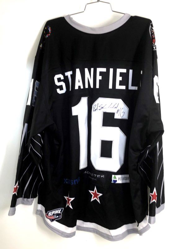 2019 Legends of Huntsville Hockey Signed Rod Stanfield #16 Jersey OT Pro Sz 56