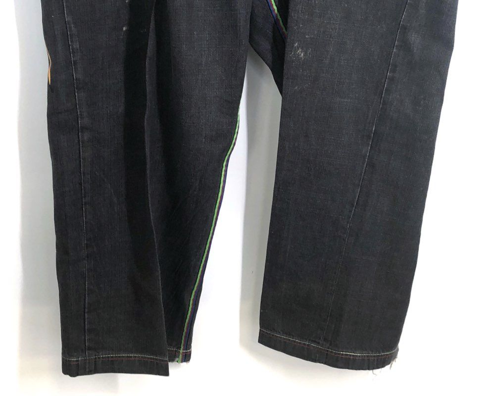 Vintage Coogi Men's Black Embroidered Streetwear Graphic Baggy Jeans Sz 48x36