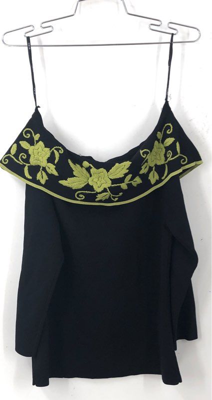NWT BCBGMaxazria Women's Black Floral Camisole Blouse - Size L