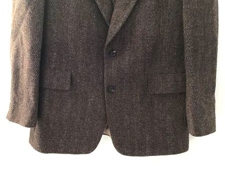 Christian Dior Men&#39;s Brown Wool Notch Lapel Single-Breasted Blazer W/COA