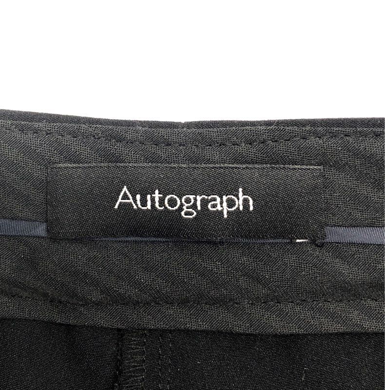 M&S Autograph Women's Black White Side Stripe Trousers Regular Sz UK 8