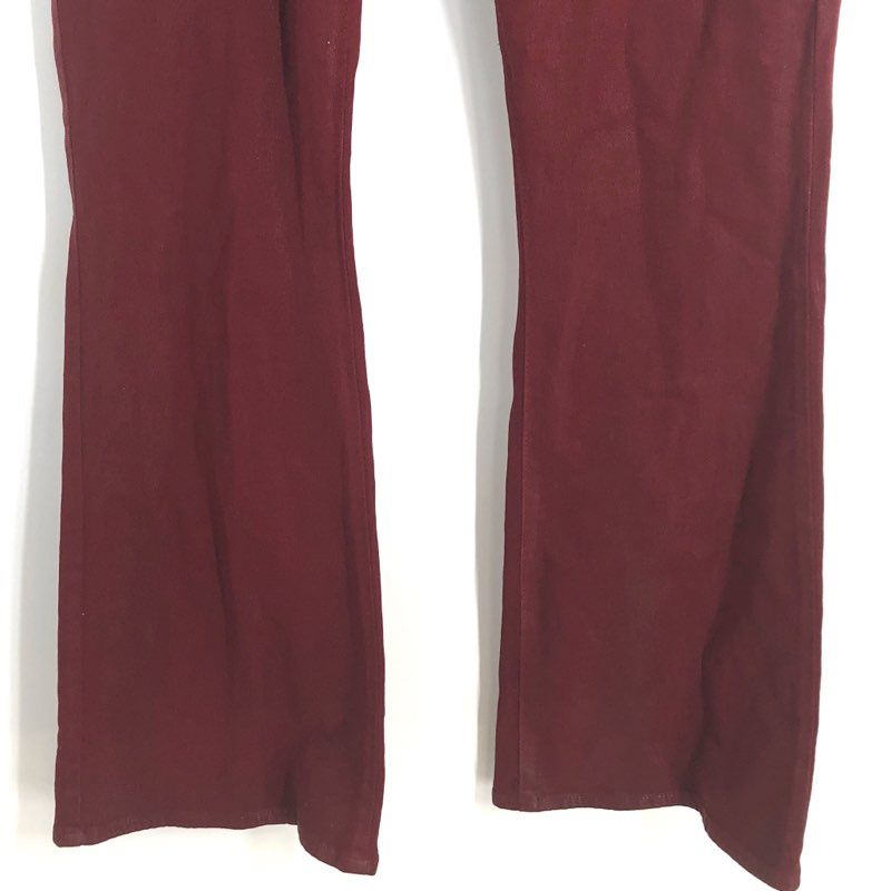 Guess Women's Sexy Flare Jeans Tahiti Red Coated Finish Stretch NWT Sz 31x30