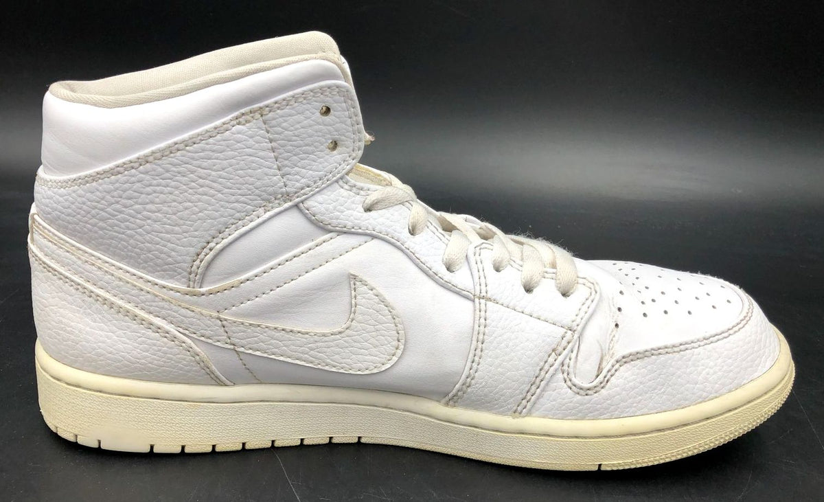 Nike Air Jordan 1 Mid &#39;Triple White&#39; 2020 Men&#39;s Sneakers - Size 11 (+COA)