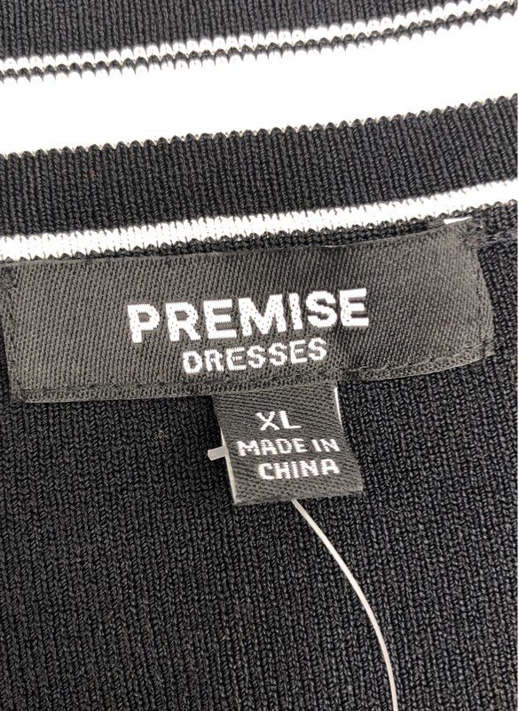 NWT Premise Women's Black Bleach White Shift Dress - Size XL
