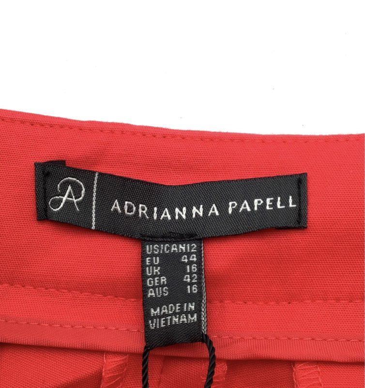 NWT Adrianna Papell Women&#39;s Red Capri Pants - Size 12