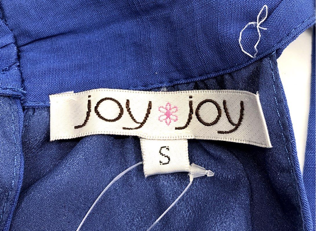 Joy Joy Women's Royal Blue Twist Smocked Halter Tiered Ruffle Dress NWT Sz S