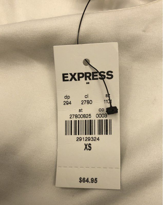Express Women's White Cap Sleeve Ponte Shift Dress NWT Sz XS