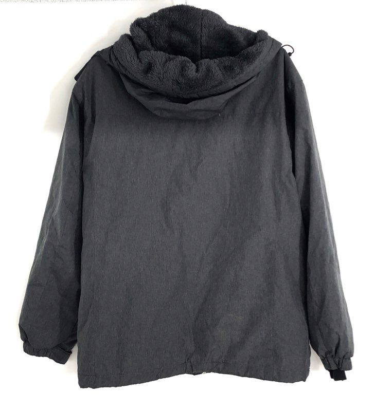 Wantdo Men's Waterproof Ski Snowboard Jacket Charcoal Gray Hooded Fleece Sz M