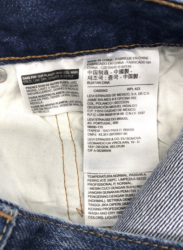 Levi's Women's Custom Reconstructed 501 Jeans Blue White Yellow Colorblock Sz 26