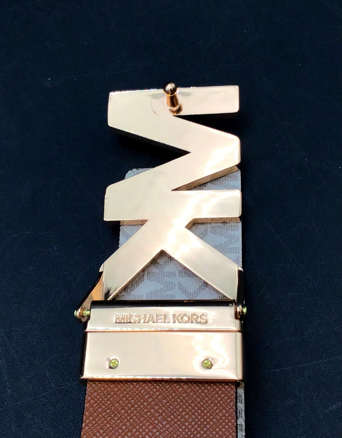 Michael Kors Women's Brown Signature Print Belt - One Size