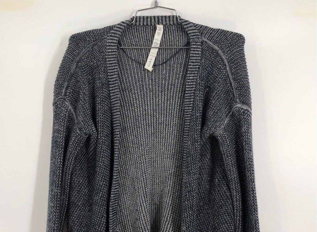 Lululemon Women&#39;s Gray Cotton Long Sleeve Knitted Cardigan Sweater Size 4