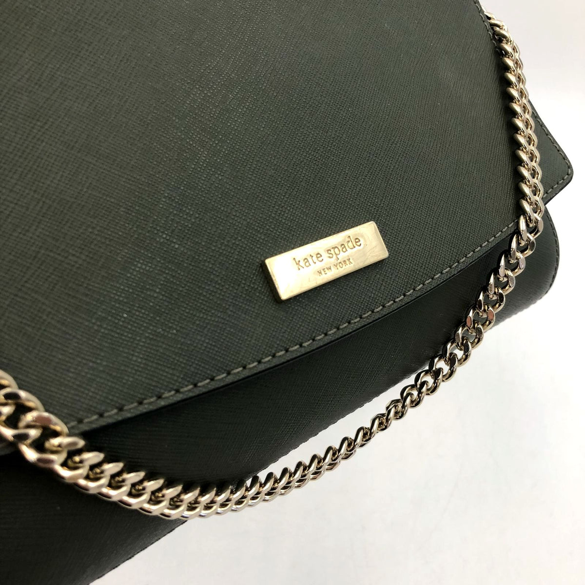 Kate Spade 'Laurel Way Greer' Olive Green Saffiano Leather Crossbody Bag (+COA)