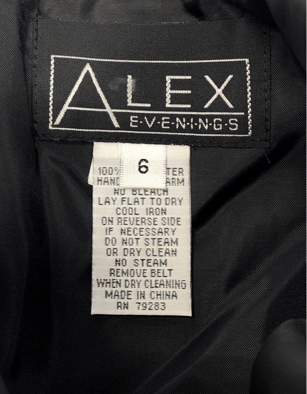 Alex Evenings Women's Black One Shoulder Draped Ruched Cocktail Dress Sz 6 NWT