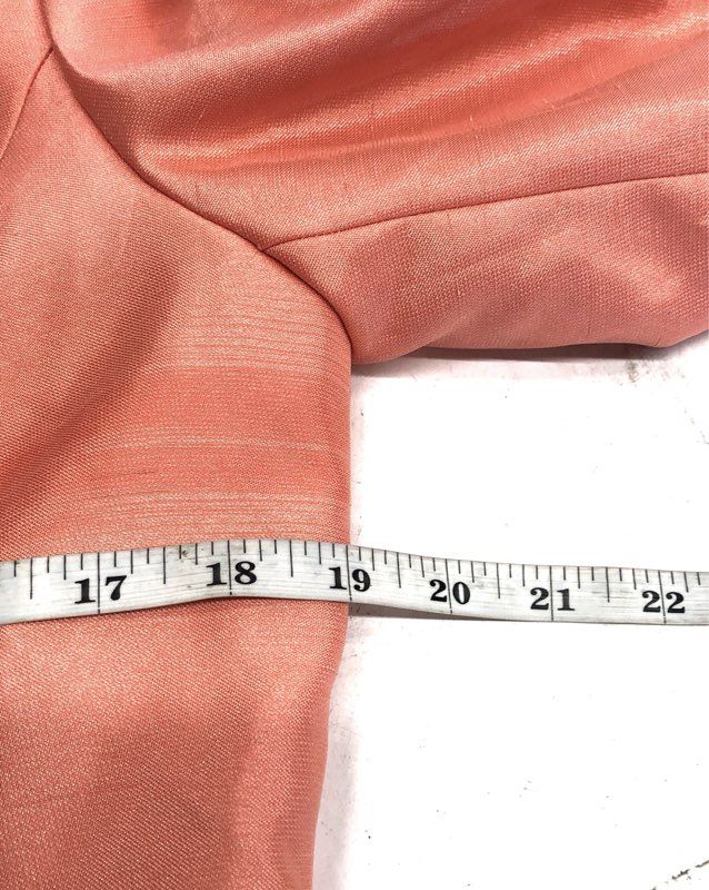 LeSuit Women's 2-Piece Blazer Skirt Suit Apricot Orange Ruffle Sz 4 NWT