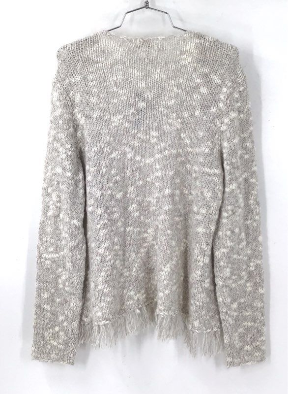 NWT Chico's Women's Soft White Poetic Fringe Cardigan Sweater - Size 1