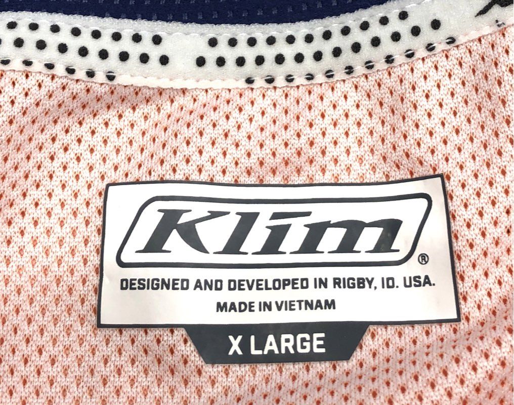 Klim Men's XC Motocross Jersey Orange White Blue Graphic Long Sleeve Sz XL