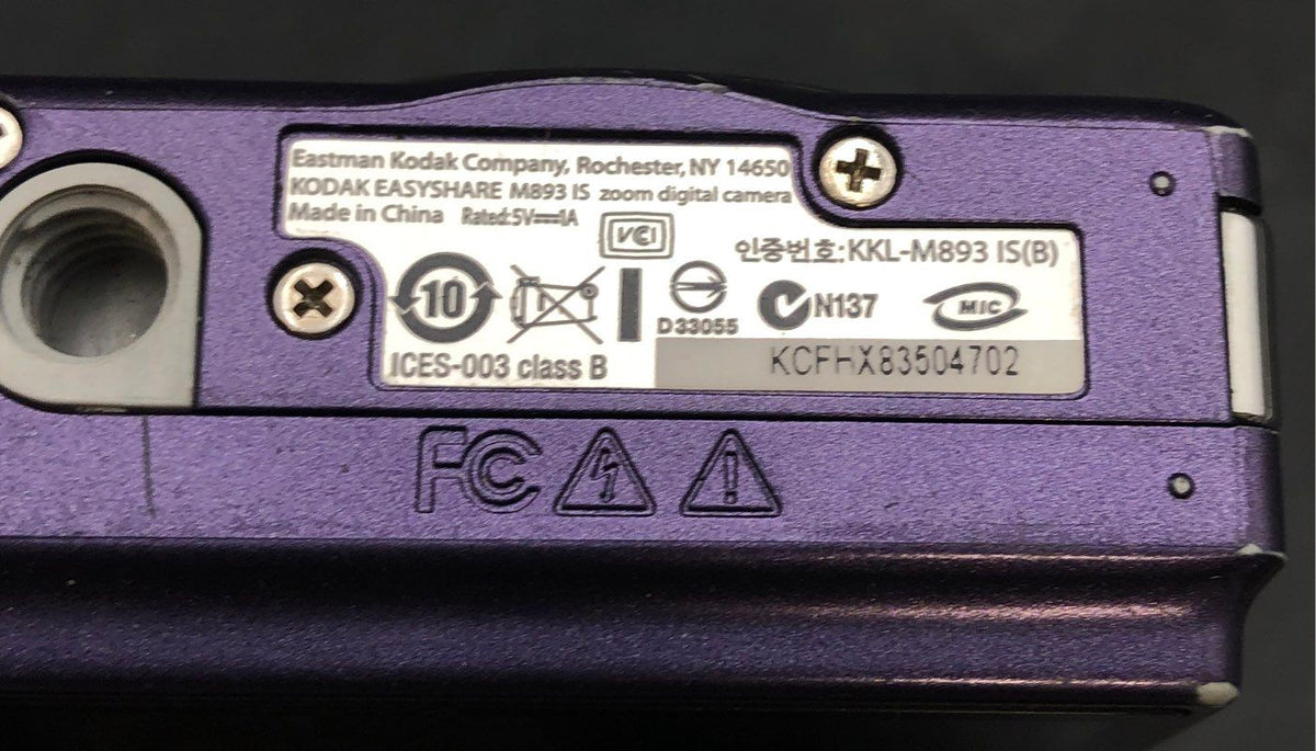 Kodak EasyShare M893 IS 8.1MP Digital Camera 3x Optical Zoom Purple