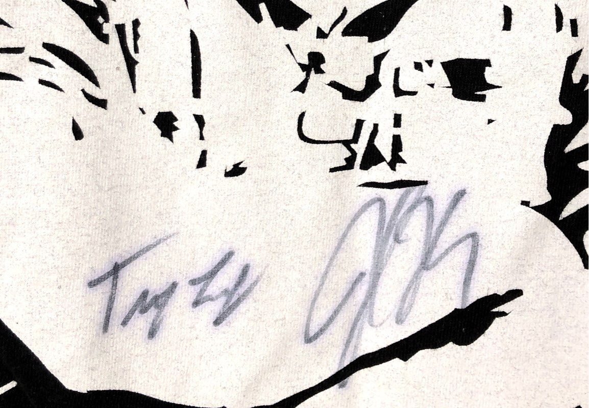 Port & Co Troy Landry Swamp People Choot 'Em T-Shirt Autographed Youth Sz L