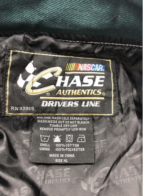 Chase Authentics Dale Jr #88 NASCAR Jacket White Green Amp Energy Mens XL