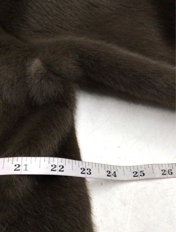 NWT Love Token Women's Brown Faux Fur Trench Coat - Size M