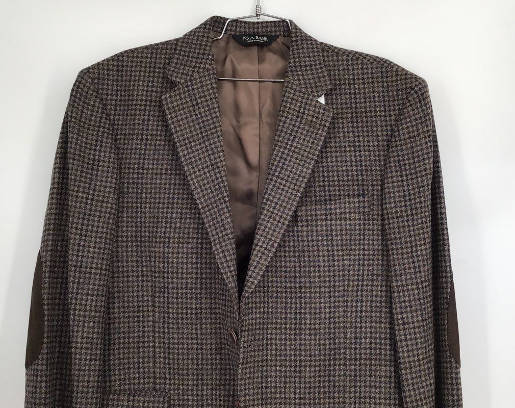 NWT Jos A. Bank Men&#39;s Brown Wool Two-Button Blazer - Size 42