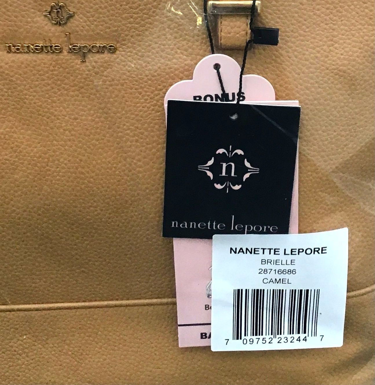 NWT Nanette Lepore Camel Brielle Tote Purse With Crossbody Bag