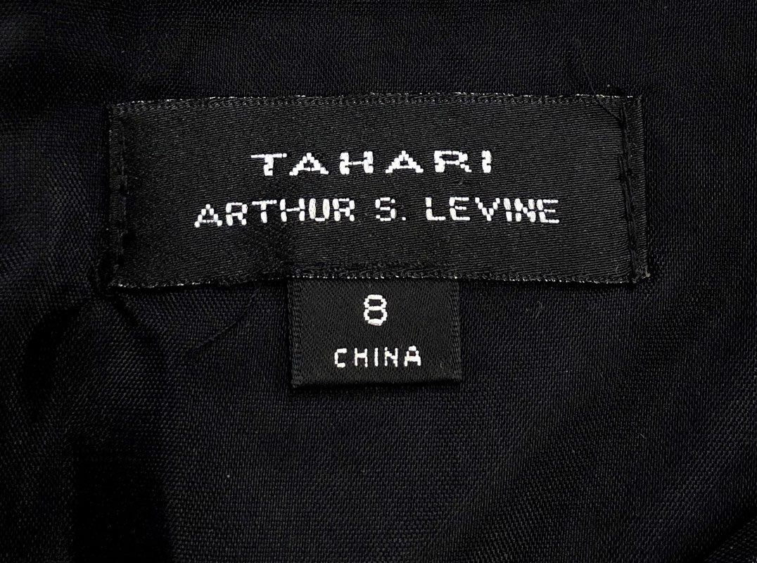 Tahari Arthur S. Levine Women's Sammi Sheath Dress Black White Beaded NWT Sz 8