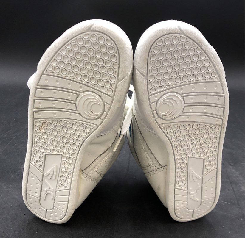 Vintage 90s Athletic Club AC Fitness High Top Sneakers White Blue Red Size 5 DS