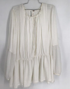 NWT Free People Women's Ivory Tunic Blouse - Size Large