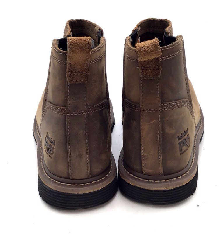 Timberland PRO Millworks Brown Leather Composite Toe Chelsea Work Boots Size 9