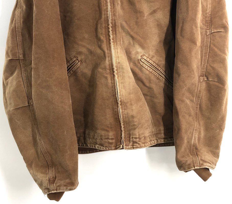 Carhartt Men's Brown Sandstone Sierra Sherpa Lined Hooded Jacket Sz Large Tall