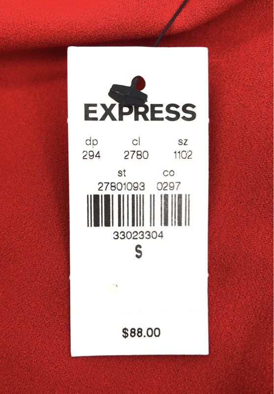 Express Women's Red Halter Neck Side Cutout Sheath Dress NWT Sz S