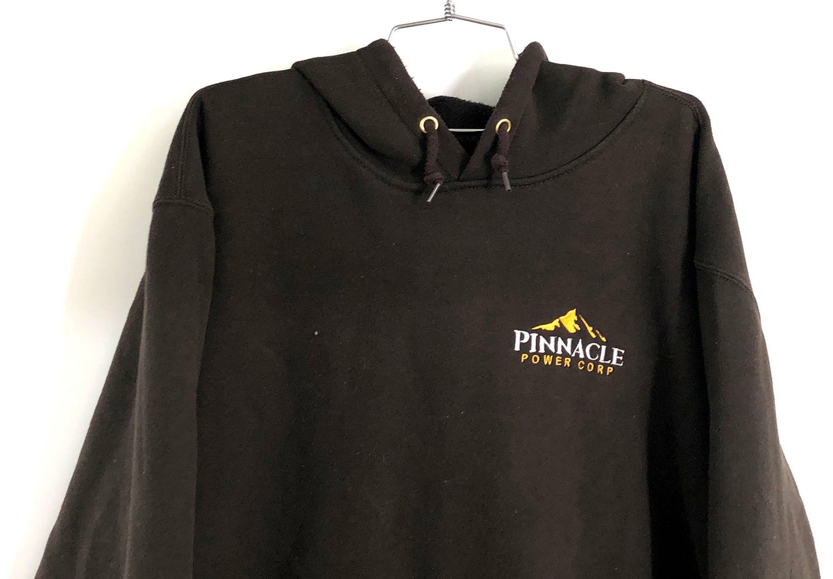 Carhartt Men's Dark Brown Pinnacle Power Corp Logo Hoodie K121 Original Fit XL