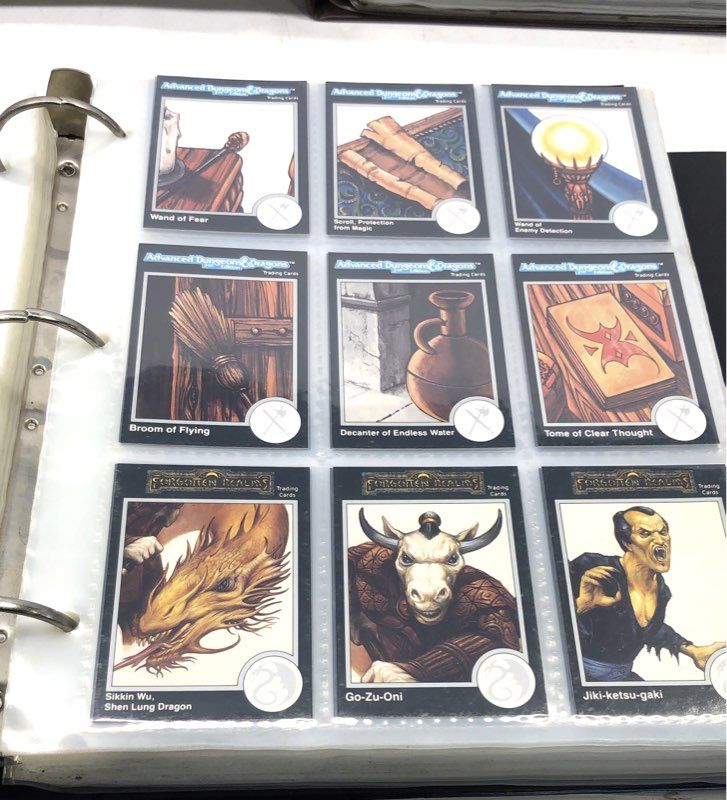 Advanced Dungeons & Dragons Trading Card Lot 2 Binders TSR Vintage See Photos