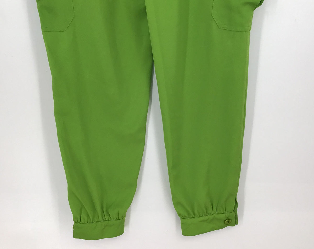 NWT Lauren Ralph Lauren Women&#39;s Green Elastic Waist Cargo Pants - Size 4