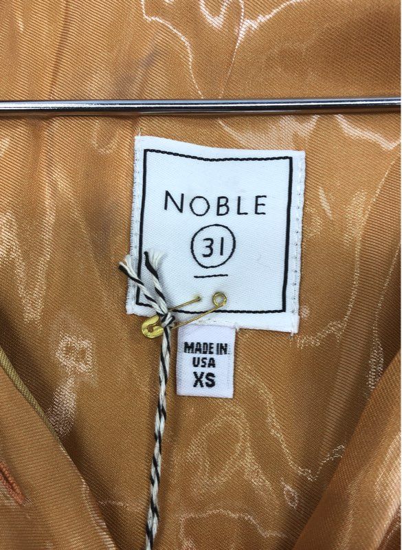 Noble 31 Women's Sleeveless Blouse Copper Silk Blend Iridescent Tunic USA Sz XS