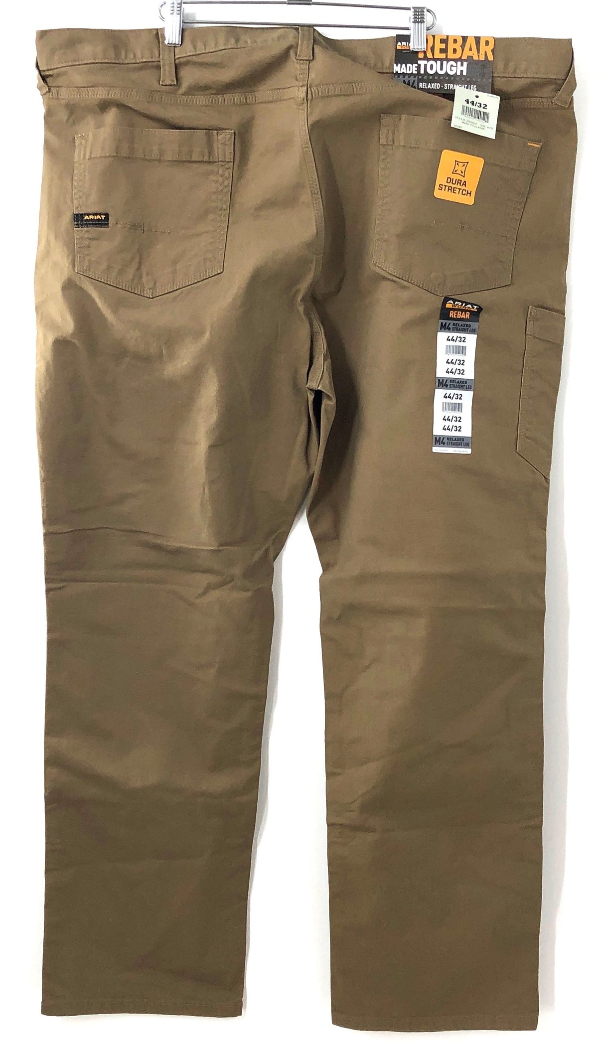 Ariat Rebar Men's Brown M4 Relaxed Straight DuraStretch Work Pants NWT 44x32